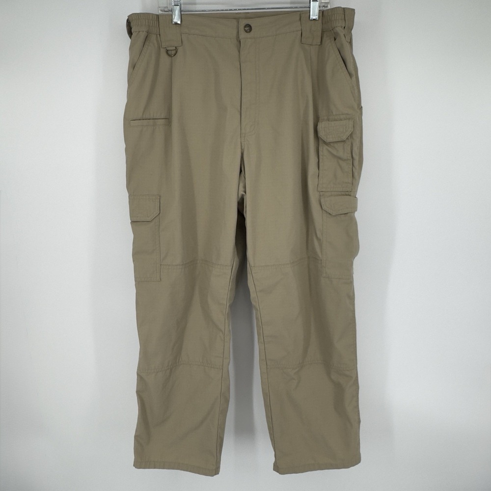 5.11 Tactical Cargo Pants Mens 40x30 Khaki Ripstop Utility Workwear Gorpcore - Picture 1 of 14